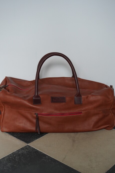 Weekender Bag Caramel Red Zip