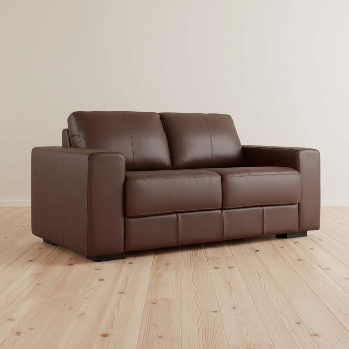 SILLÓN - 2 CUERPOS CUERO-100-NATURAL MARRON TEXAS CARAMELO 