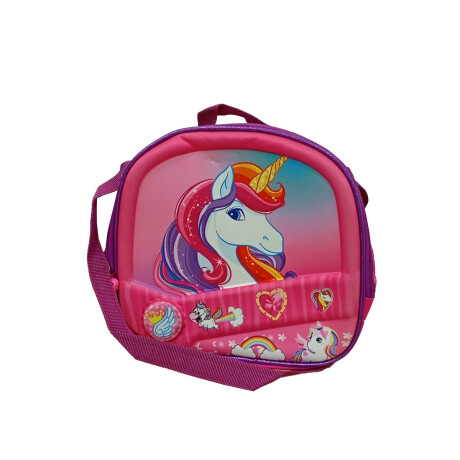 Set X3 Mochila C/Carro + Bolso + Cartuchera P Niño + Set Escolar Rosa-Unicornio2