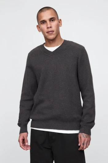 Buzo Cashsoft Cuello V Hombre Ha33789arnd Grey Marl