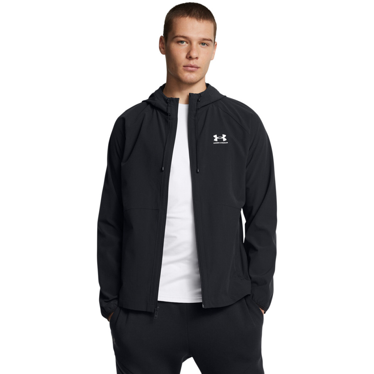 UA Vibe Woven Jacket-BLU - BLK-001 