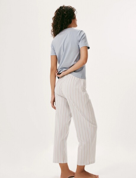 PIJAMA DE PANTALÓN LARGO CELESTE