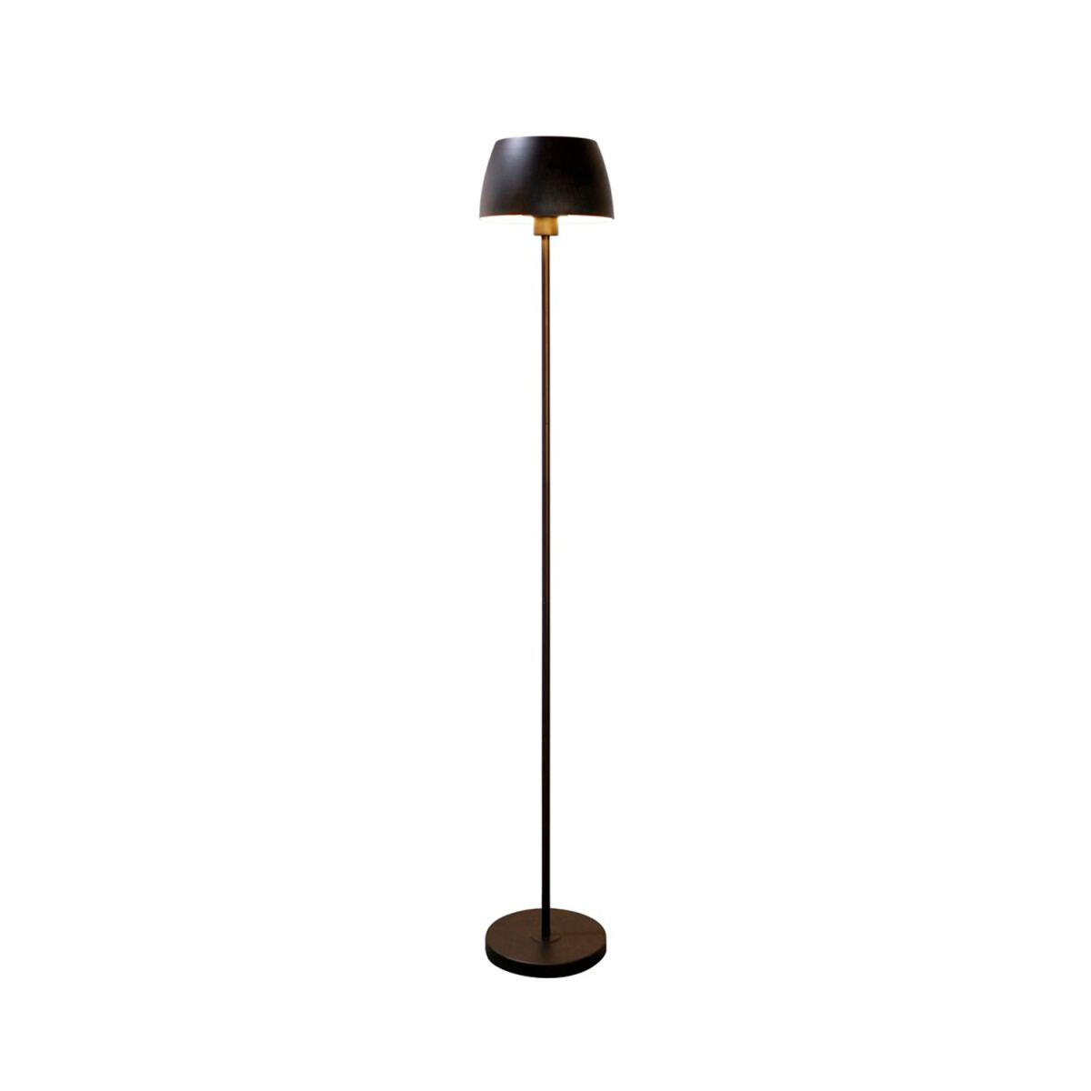 Lámpara De Pie Decorativa Bombé De Metal Moderno - Negro 