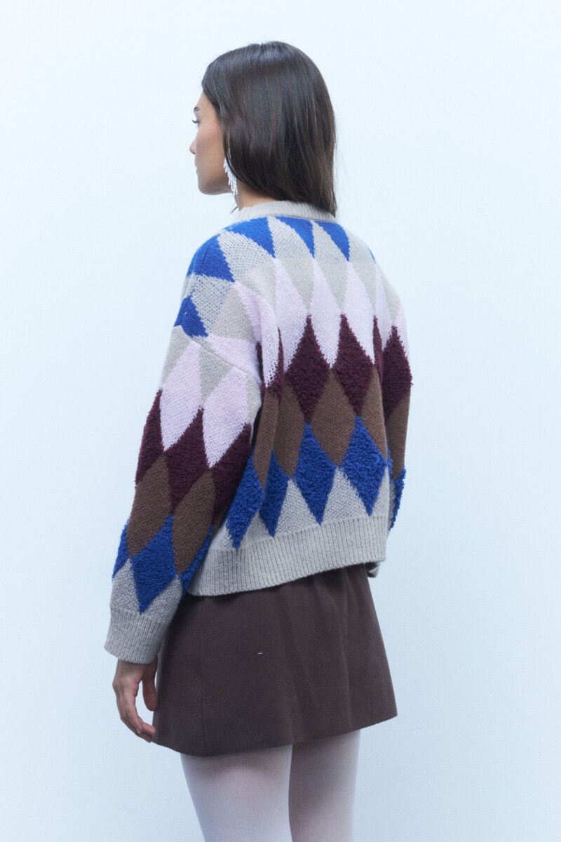 Sweater rombos beige