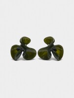 Pendientes De Flor De Resina violeta