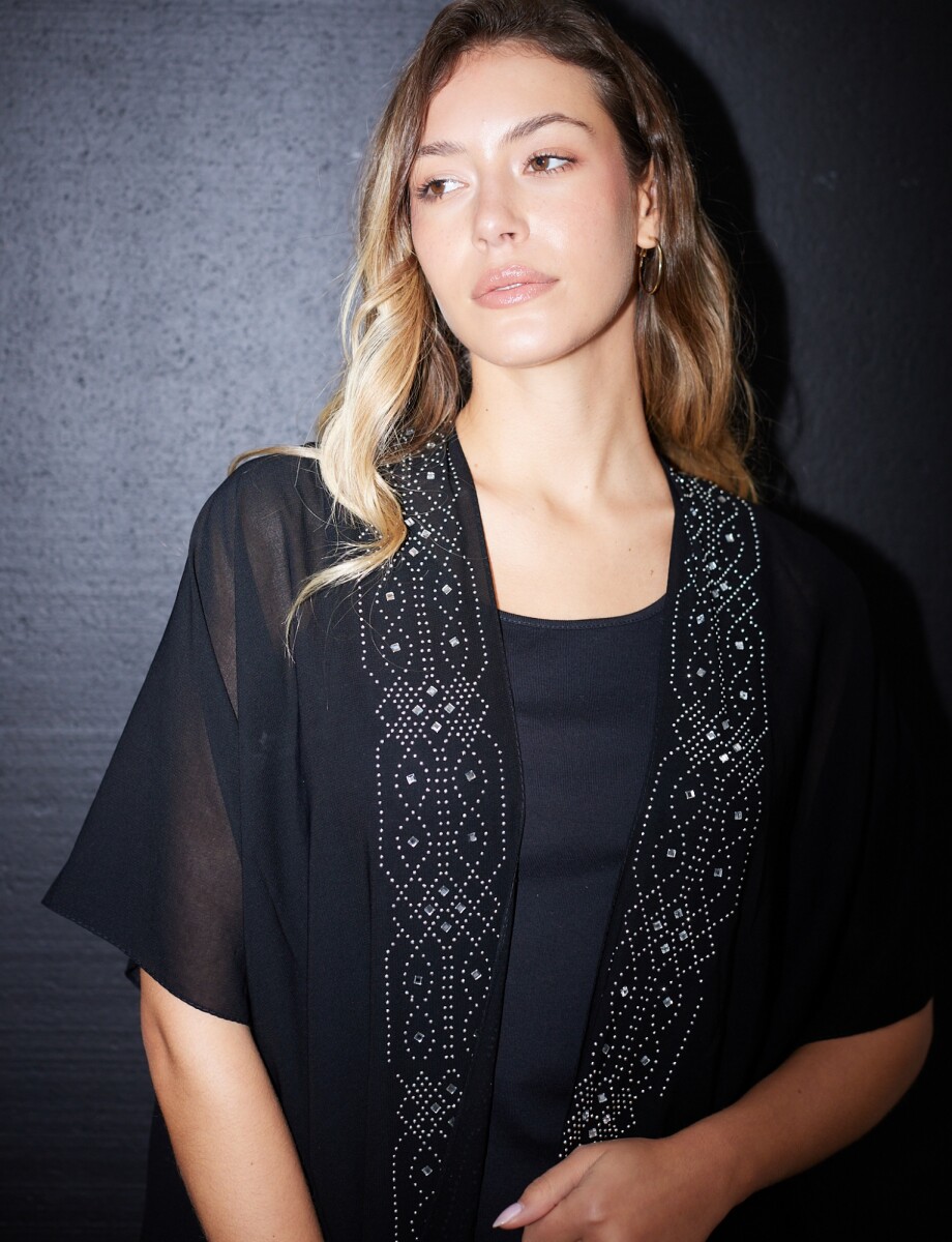 Kimono Noche - Negro/plateado 