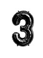 GLOBO NUMERO 3 NEGRO