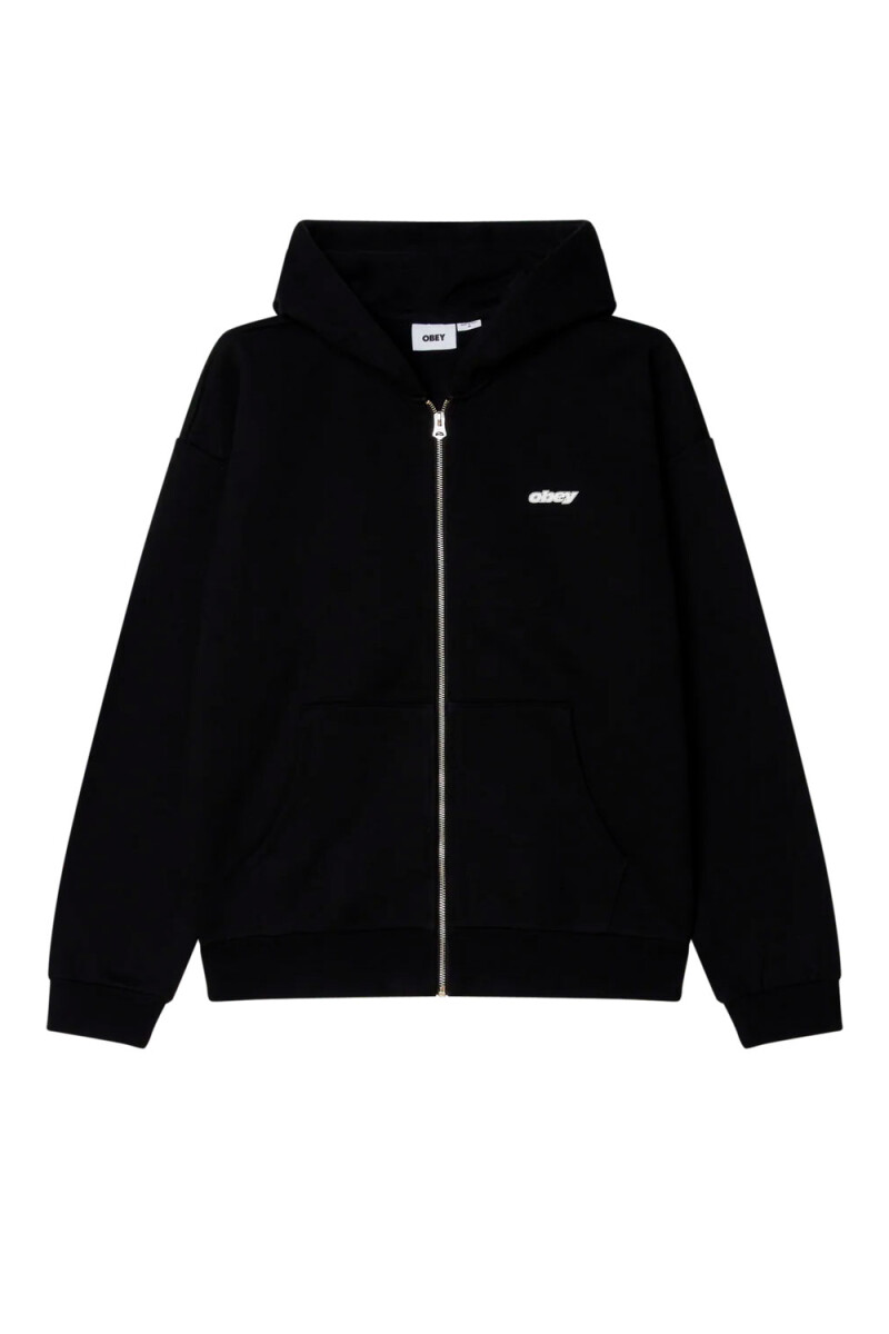 GAZE EXTRA HEAVY ZIP HOOD Negro