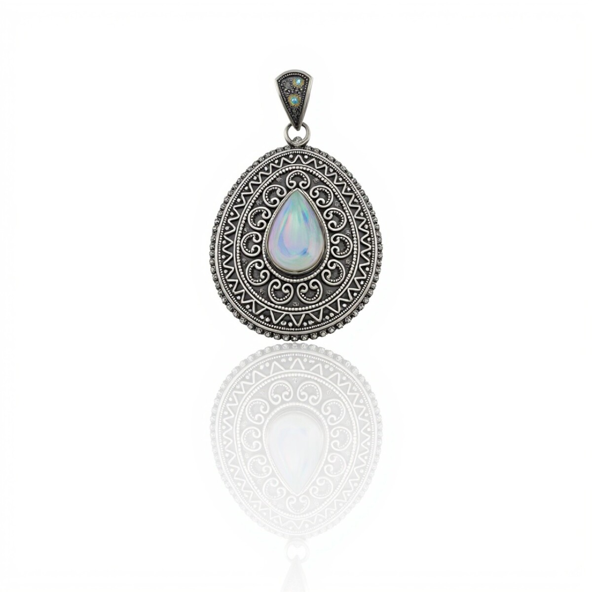 Dije Colgante Gota-Plata 925-Piedra Luna-CP4569 - conpiedra 