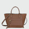 Longchamp -Cartera de cuero con asas y correa, Mailbox Marrón