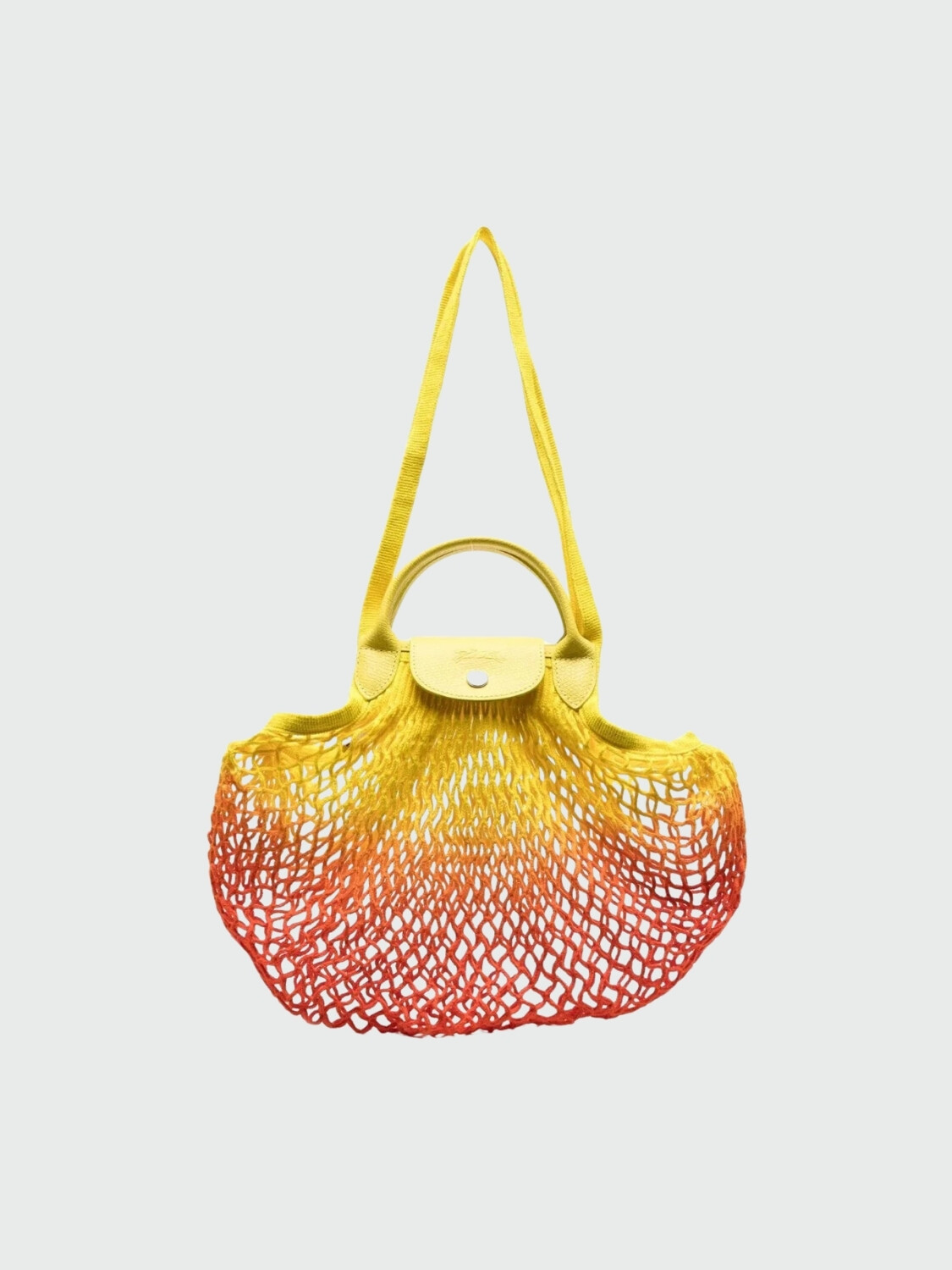 Longchamp -Cartera Longchamp de red, Le pliage Filet Amarillo