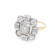 Anillo antiguo Art Deco oro 18k brillantes y diamantes Anillo antiguo Art Deco oro 18k brillantes y diamantes