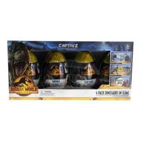 Pack X4 Huevos De Dinosaurios Con Slime Jurassic World Pack X4 Huevos De Dinosaurios Con Slime Jurassic World