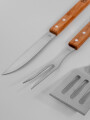 Accesorios Para Parrilla Set De 3 Piezas. Espátula, Pincho Y Cuc Color Unico