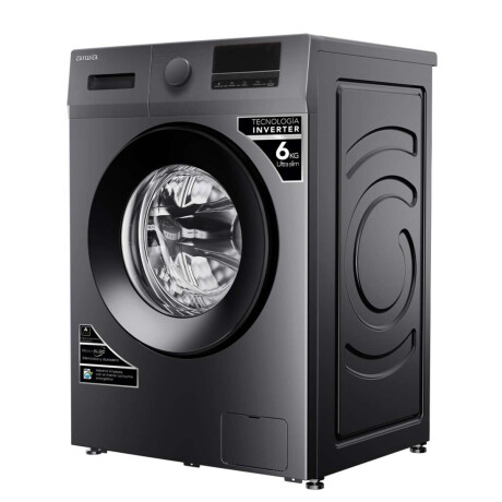 Lavarropas Automático Carga Frontal AIWA 6KG Inverter Gris | AWLT06SG