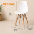 Silla Comedor X4 Combohome Eames Reforzada Premium Nórdica Blanco 1