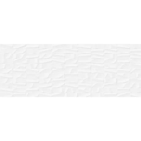 Ceramica Blanca Mate Decorada 3D Rectificado 45X120Cm Pared GAMAS DE BLANCO