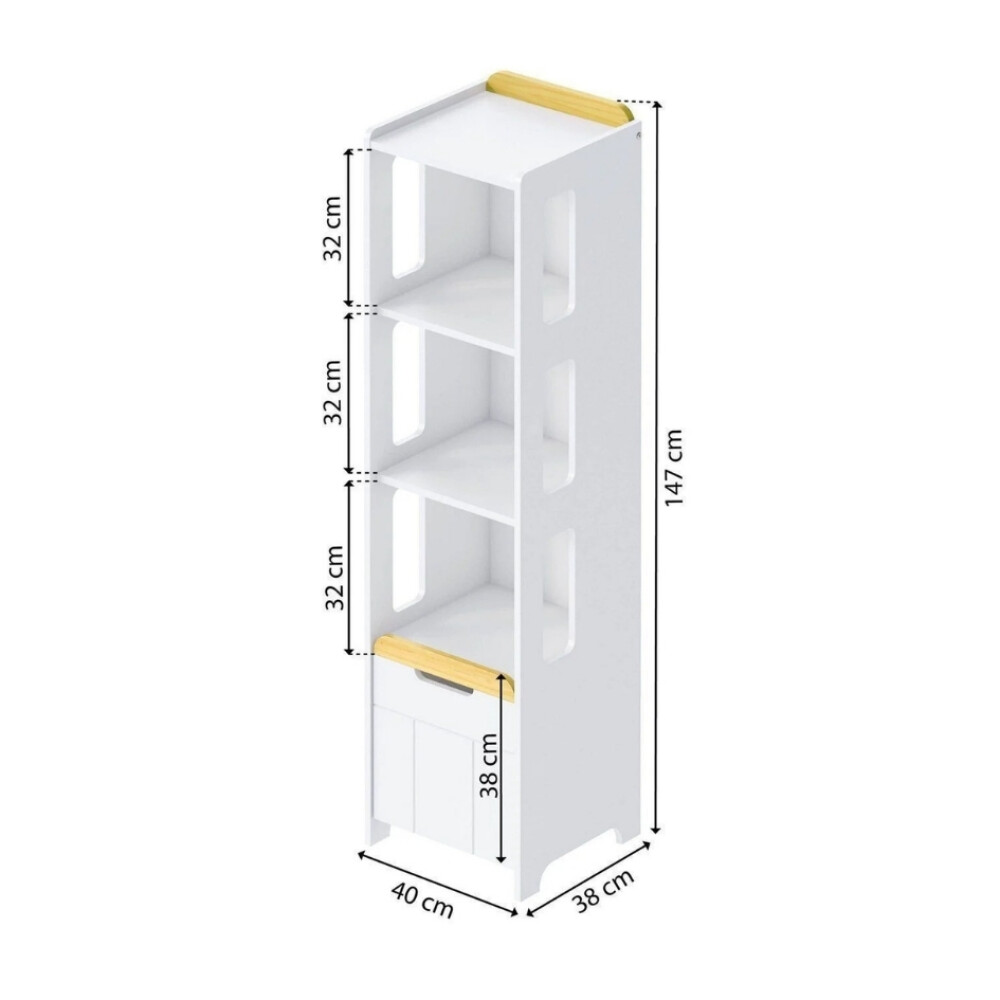 Estantería 1 Puerta 3 Estantes MDF - Petit Estantería 1 Puerta 3 Estantes MDF - Petit