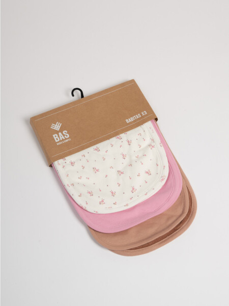 Pack x3 babitas estampado Rosa