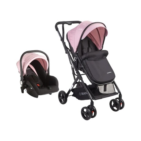 Coche de bebé Bebesit Travel System Vox con cubrepiés Rosa