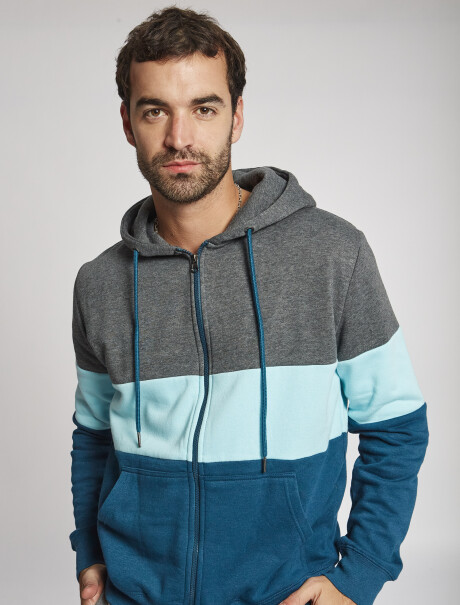 Campera felpa azul