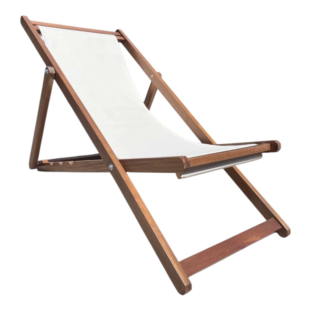 Perezoso Plegable Madera y Lona - Crudo 