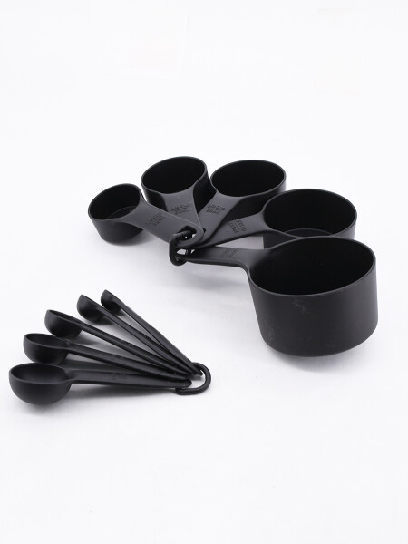 TAZAS Y CUCHARAS MEDIDORAS 10 PCS BEIGE