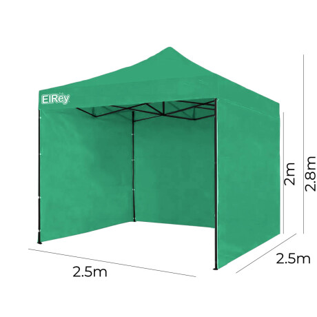 Gazebo 2.5x2.5mt Toldo Uv30 Impermeable + 3 Paredes Verde