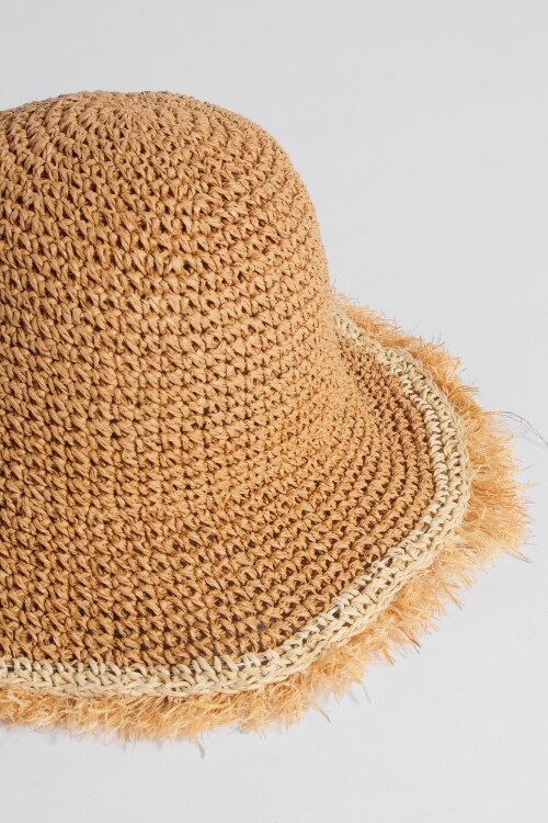 Sombrero desflecado beige