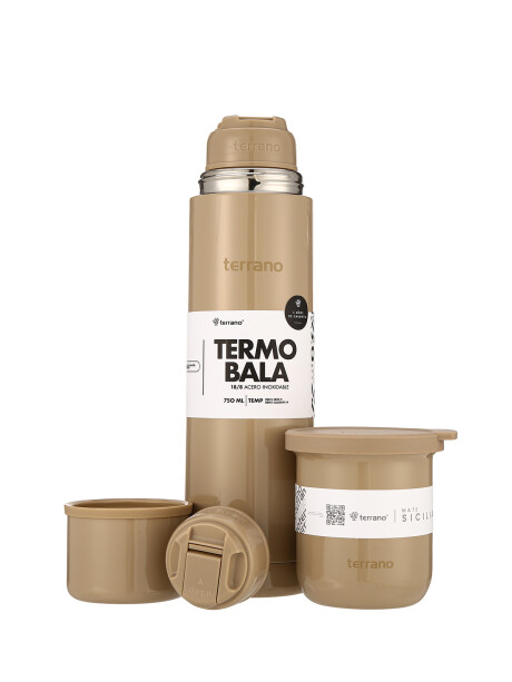 Kit Acero Bala Metalizado - 750mL + Mate Sicilia Arena