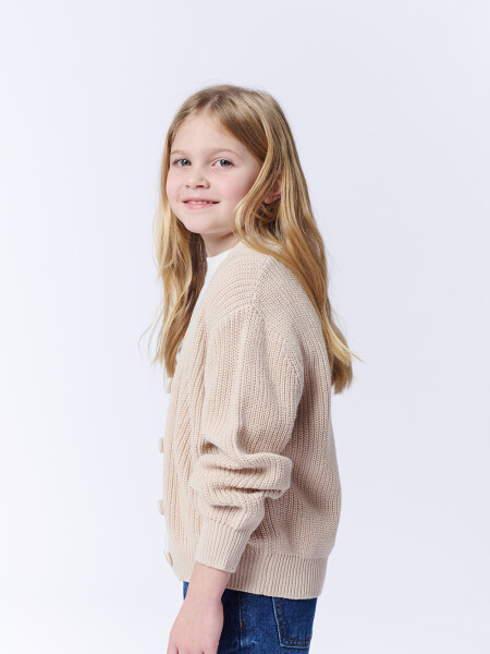 Cardigan Punto Beige