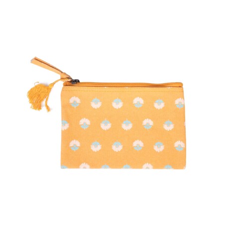 NECESSAIRE ALGODON-RECICLADO AMARILLO ESTAMPADO