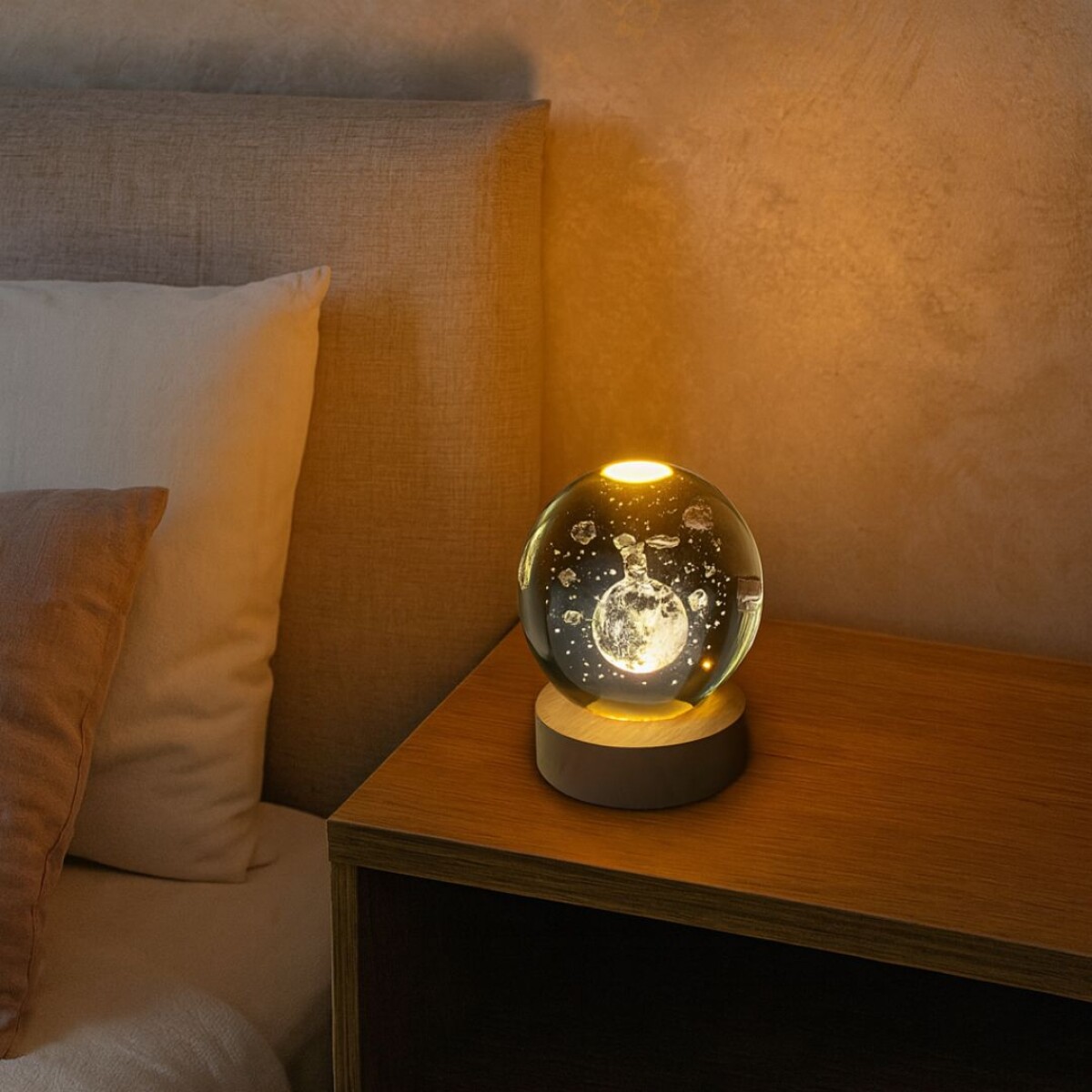 LAMPARA VELADORA ESFERA 3D MODELO PRINCIPITO 6CM 