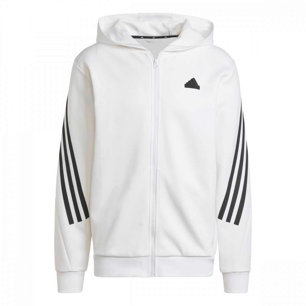 Abrigo Future Icons 3-Stripes Full Zip Hoodie de Hombre - Blanco 