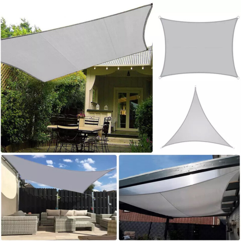 Toldo Impermeable Exterior Protección Uv Rectangular 3x4m GRIS Toldo Impermeable Exterior Protección Uv Rectangular 3x4m GRIS