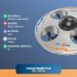 Drone Ovni Ufo Nave Espacial Luces RGB Control Remoto 80 Mts Color Gris