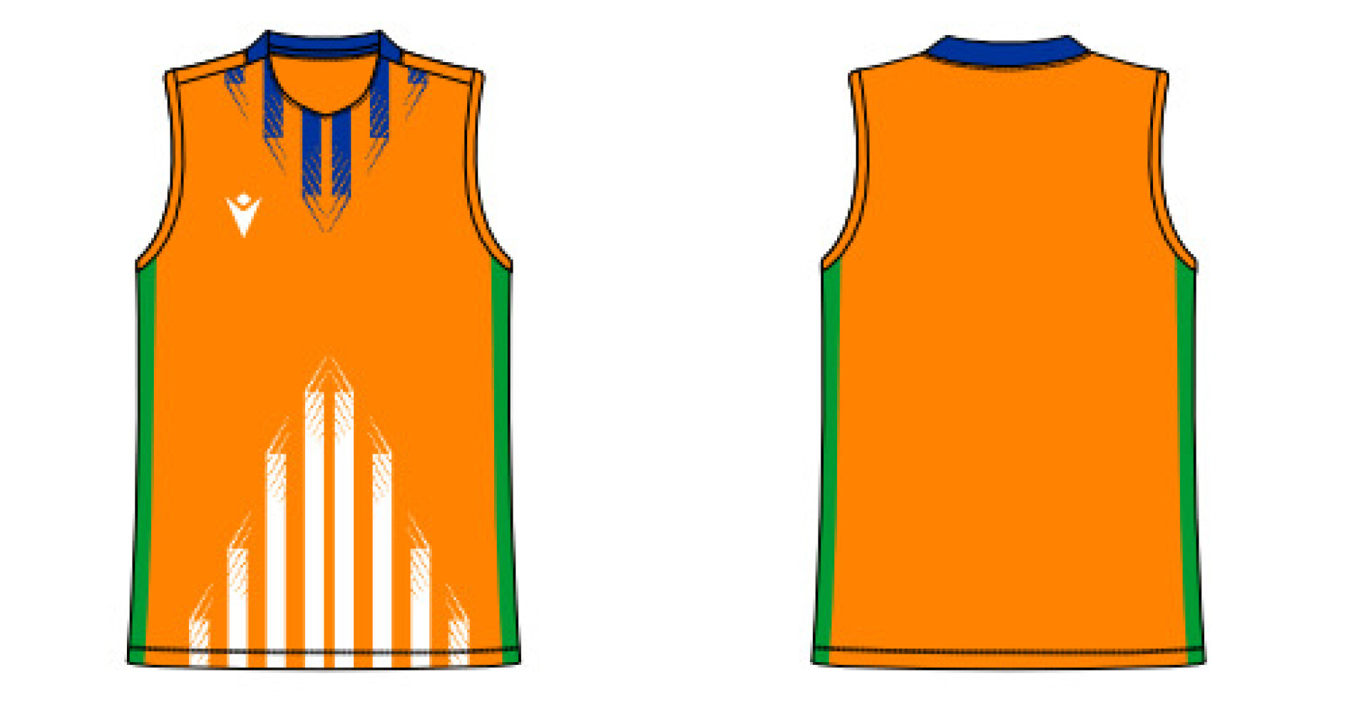 Musculosa Enfoque Volleyball Masculino Naranja 