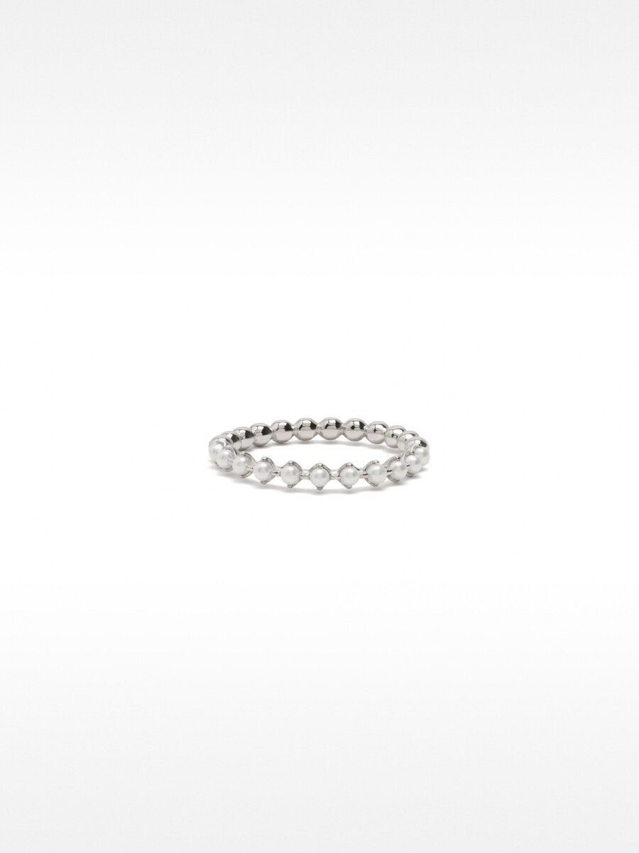 Anillo Con Esferas - Plata De Ley 925 plateado