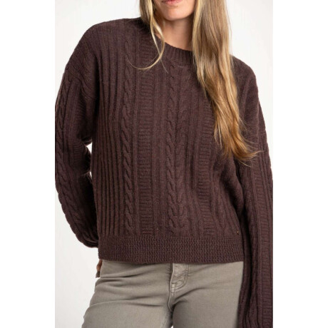 Sweater Texturado Lana Chocolate