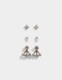 Aros Sets Bañada en Plata Set De Aros Bañados En Plata - Plateado