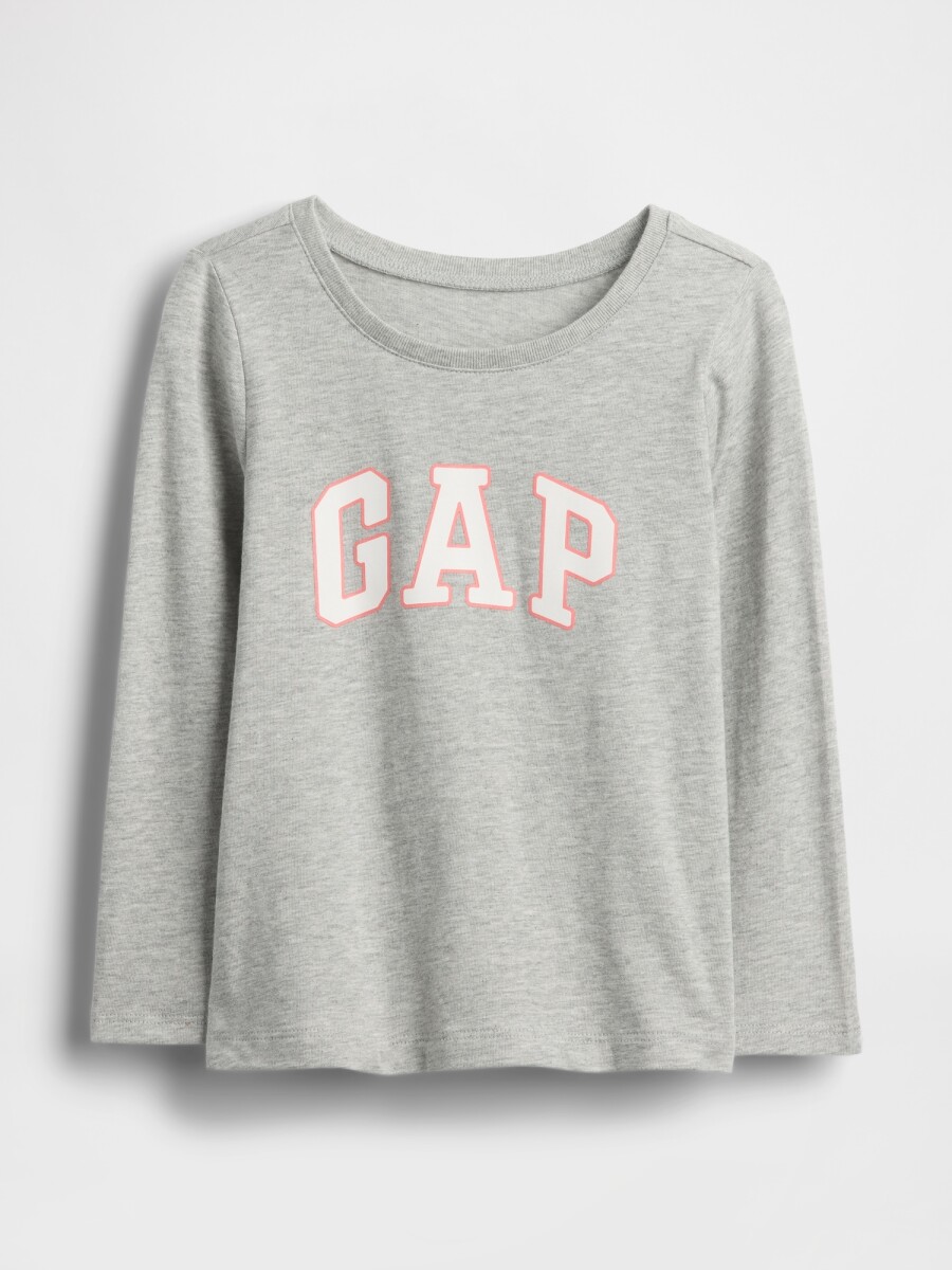 V-FRCH LS LOGO TEE - HEATHER GREY 