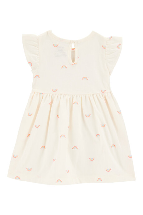 Set dos piezas de algodón, monito bombachudo y vestido, diseño arcoíris Set dos piezas de algodón, monito bombachudo y vestido, diseño arcoíris