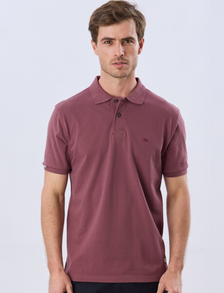 REMERA POLO LISA PIQUÉ Bordo