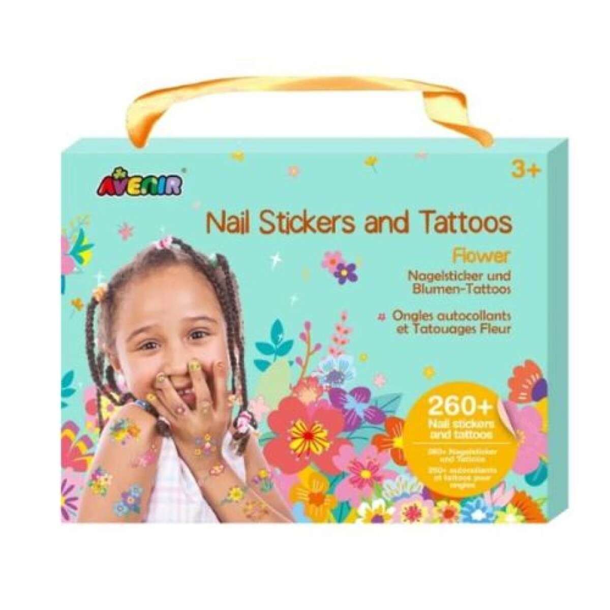 Valija con Stickers y Tatto- Flores - Valija Con Stickers Y Tatto- Flores 