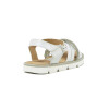 Angus Sandalia Niña Tiras Cruzada C/ Pulsera Y Hebilla Blanco