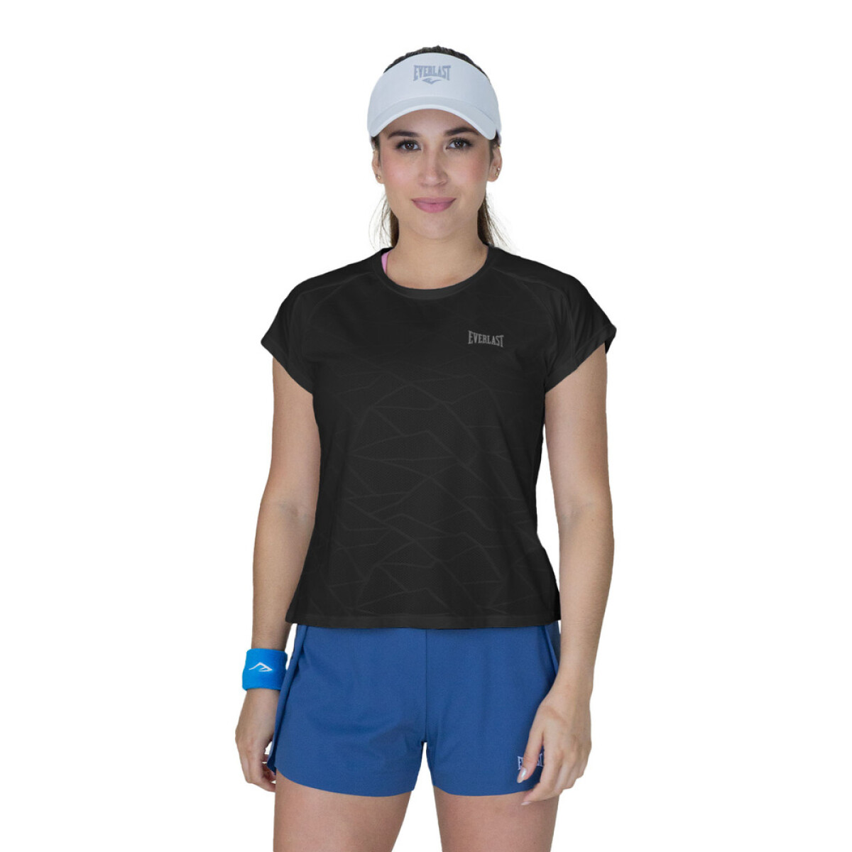 TSHIRT FEM POLY/SPX EVERLAST JACQUARD BK W6 - NEGRO 