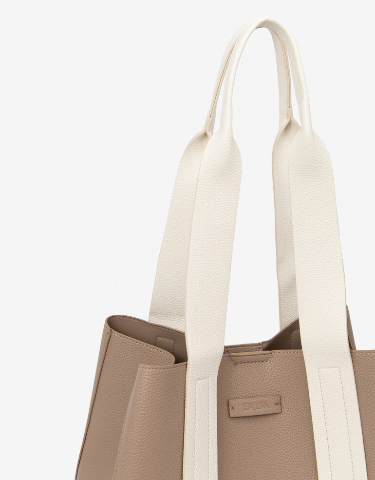Shopper Basicos Shopper Con Doble Asa - Combinacion Bicolor