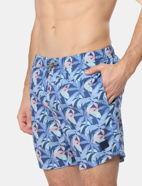 SHORT DE BAÑO ESTAMPADO Marino