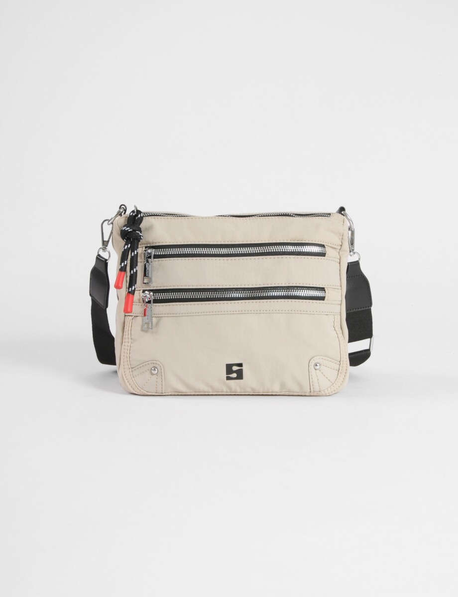Bandolera cierres - beige 