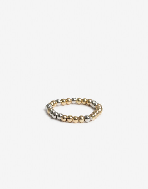 Anillos Chicos Metal Anillo Metal Beads Biplating - Dorado
